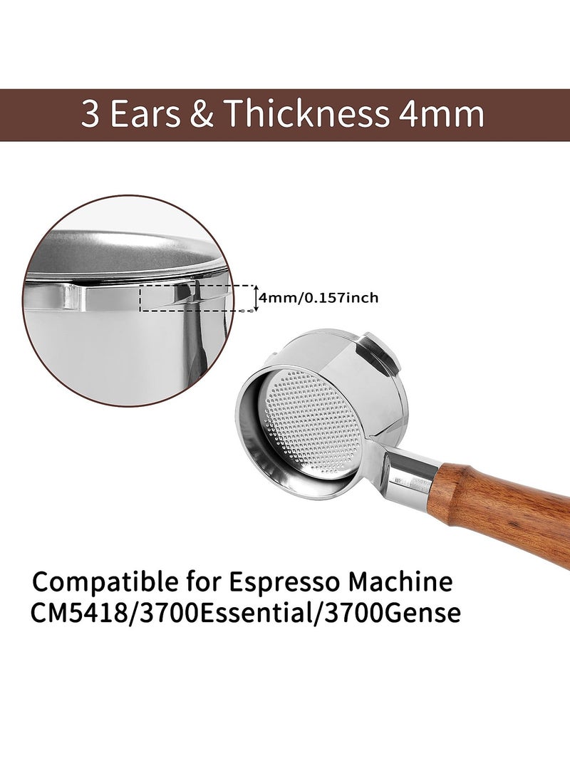 spa luxetique 51mm Bottomless Portafilter Compatible for CASABREWS Espresso Machine CM5418, 3700Essential, Mr. Coffee Espresso and Cappuccino Machine, Wirsh Espresso Maker, Stainless Steel Filter Holder and Filter  - Image 3