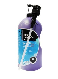 Mont Marte Signature Acrylic Colour 2 Litre Content With Pump Purple  - Image 2