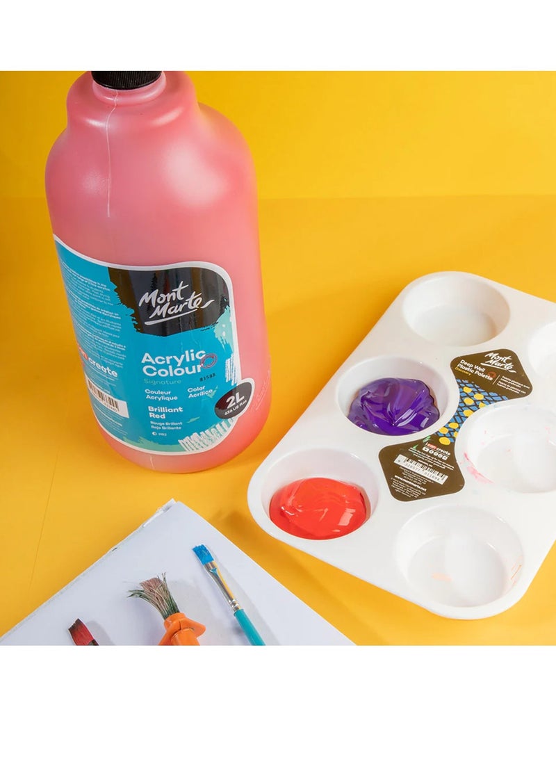 Mont Marte - Signature Acrylic Colour 2 Litre Content With Pump Purple - Image 1