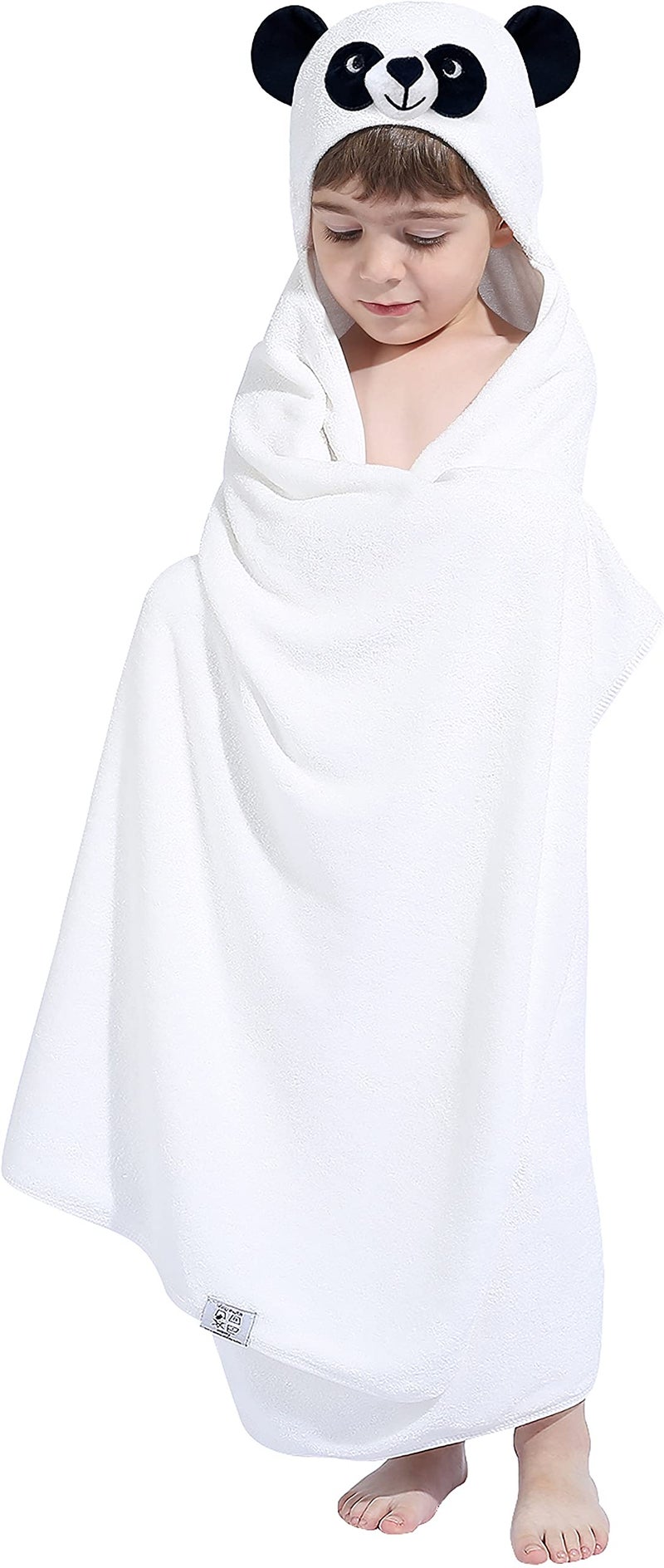 HIPHOP PANDA HIPHOP PANDA Hooded Towel for Kids  Viscose Derived from Bamboo 30 X 50 INCH Large Size for 310 Yrs  Premium Kids Bath Towel Beach Towels Wrap for Girls Boys Panda 
