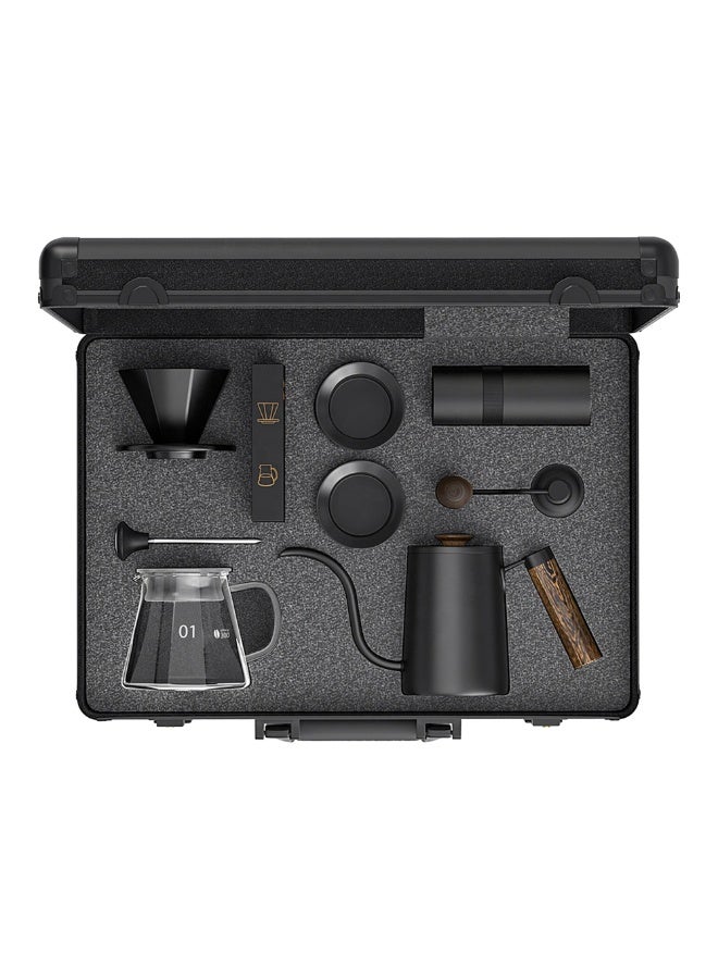 Premium Coffee Hand Brewing Set with Precision Scale – Multi-Piece Coffee Kit with Thermometer, Grinder, Gift Box & 0.1g Espresso Scale with Timer, LED Display, Anti-Slip Pad  - Image 1