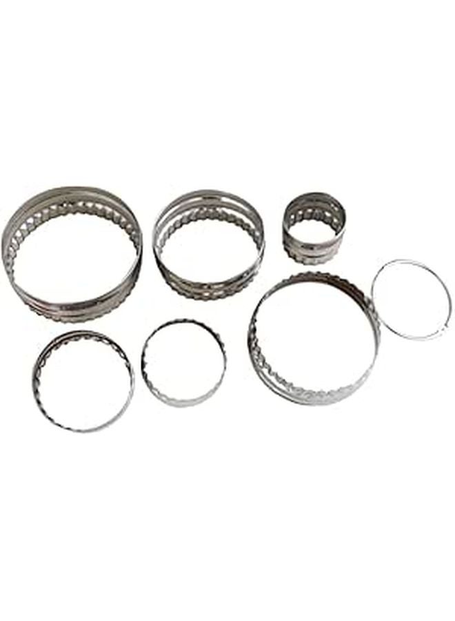 Stainless Steel Round Cookie Cutters Set With Dual Sided Fluted And Smooth Edges - Image 1