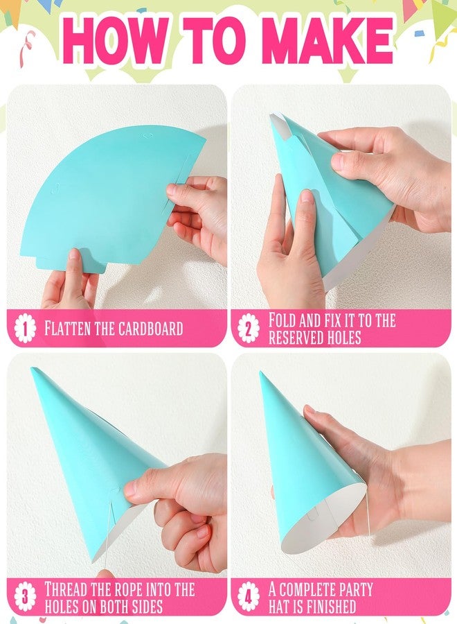 Zomiboo 40 PCS Birthday Party Hats Assorted Colors Party Cone Hats for Adults Birthday Colorful Decorations Dress Up Celebration - Image 3