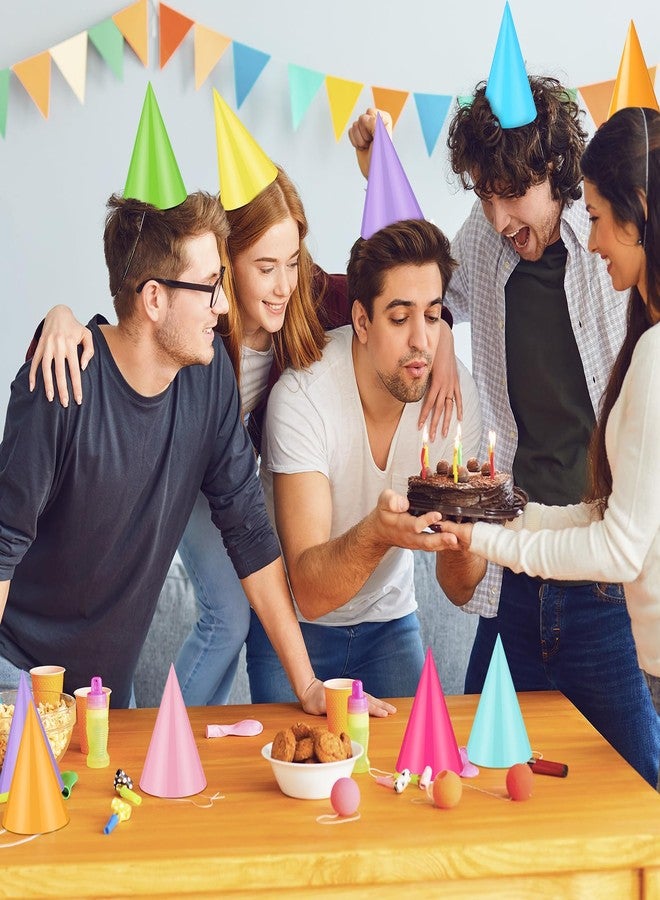 Zomiboo 40 PCS Birthday Party Hats Assorted Colors Party Cone Hats for Adults Birthday Colorful Decorations Dress Up Celebration - Image 5