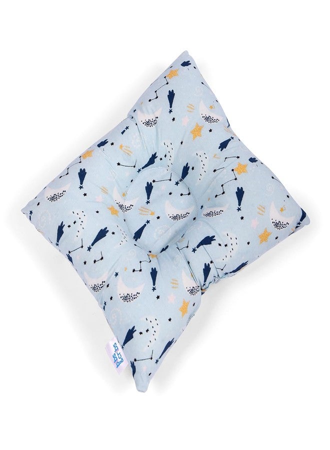 Bibs & cribs Baby Pillows for New Born 0-12 Months Super Soft Cotton Filling Baby Head Shaper Pillow for Toddler Infant Baby Pillow for Neck Support (Moon & Star) - Image 3
