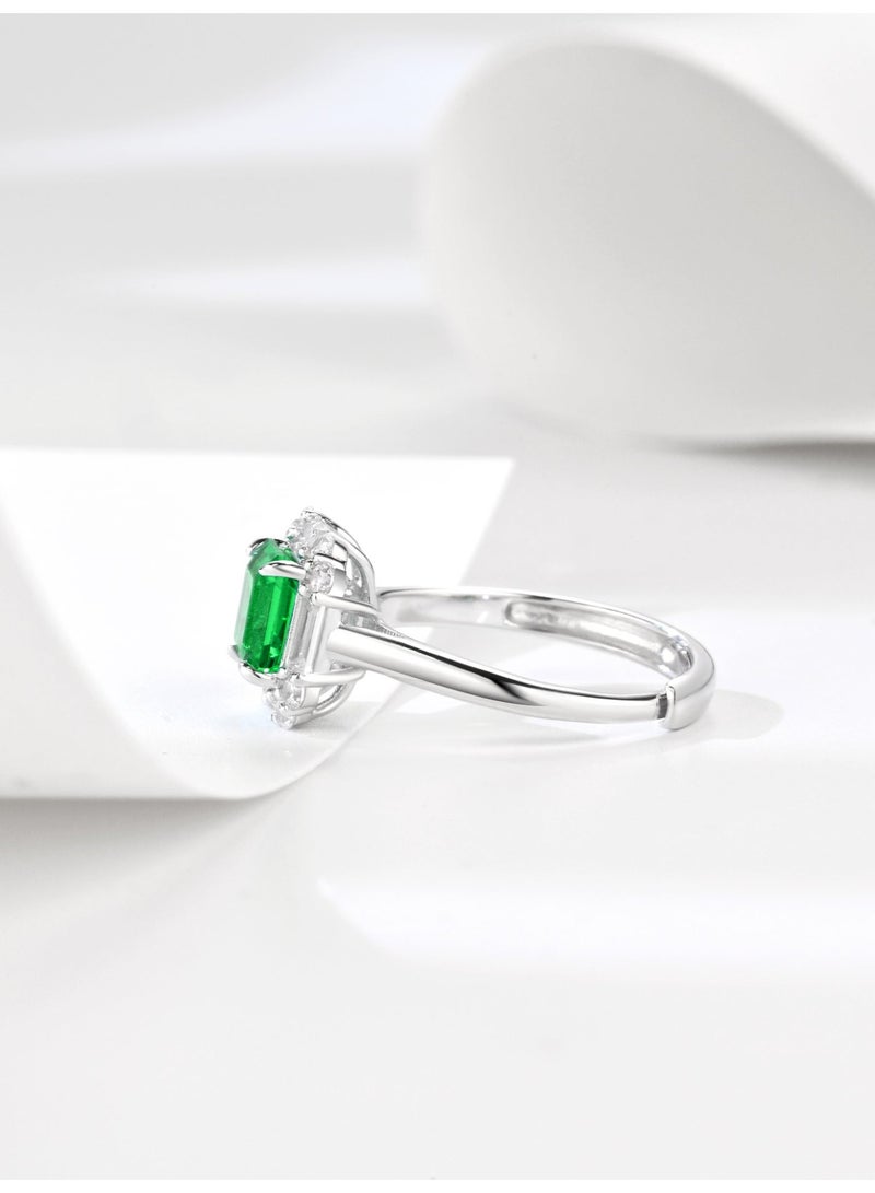 Field Fashion ring Artificially emerald gemstone ring - diamond ring Exquisite Jewelry for Ramadan - Image 3