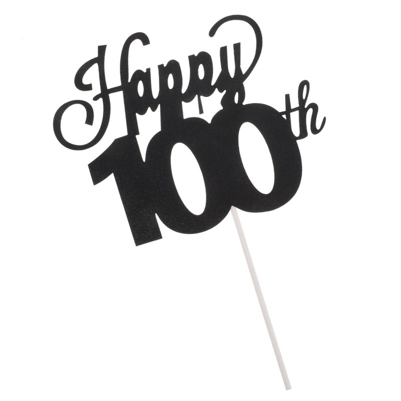 Dark Color Birthday Cake Toppers 10pcs Glitter Dessert Picks For Indoor Outdoor Celebrations - Image 2