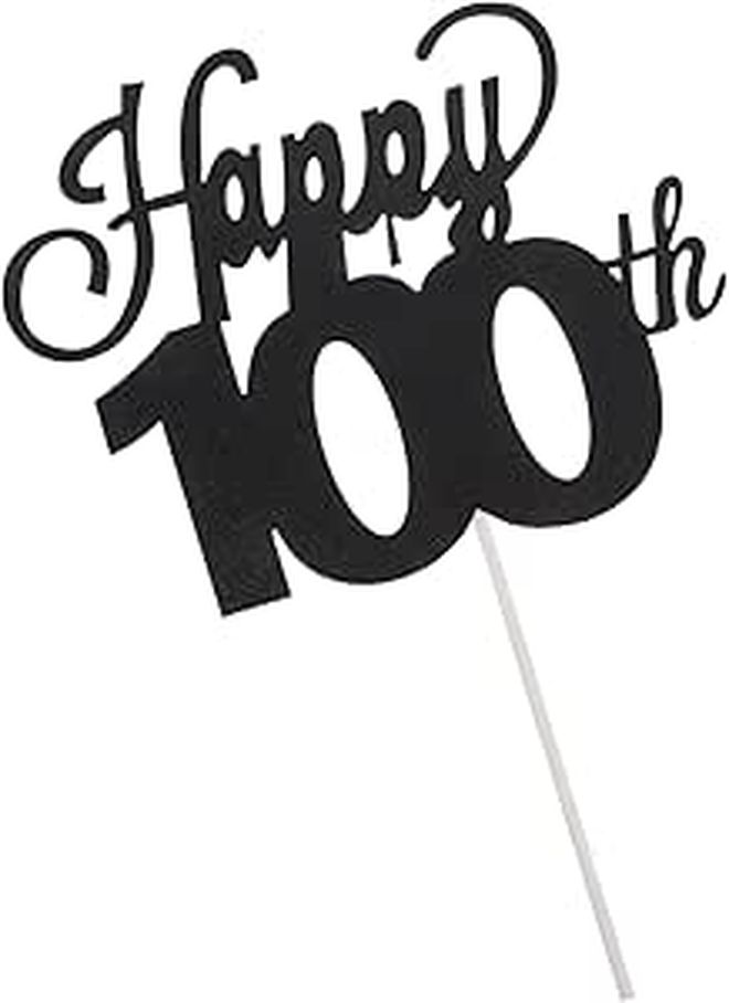 Dark Color Birthday Cake Toppers 10pcs Glitter Dessert Picks For Indoor Outdoor Celebrations - Image 1