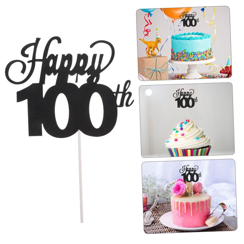 Dark Color Birthday Cake Toppers 10pcs Glitter Dessert Picks For Indoor Outdoor Celebrations - Image 4