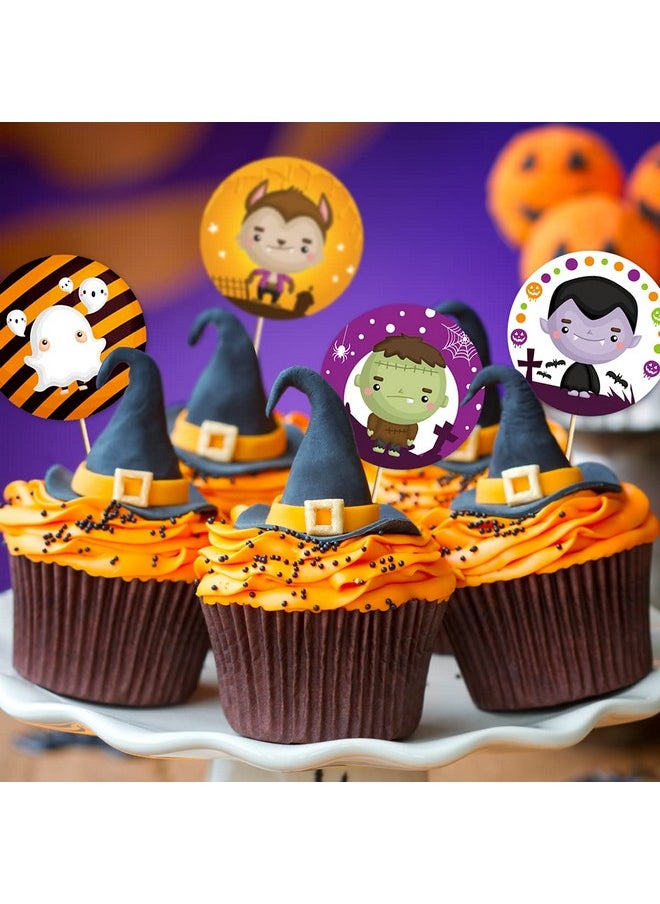 ceiba tree - Halloween Stickers For Kids 500 Pcs Party Roll Round Character Sticker Trick Or Treat - Image 1