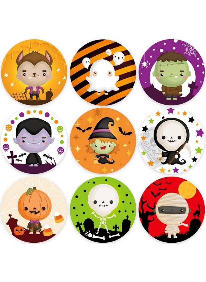 ceiba tree - Halloween Stickers For Kids 500 Pcs Party Roll Round Character Sticker Trick Or Treat - Image 1