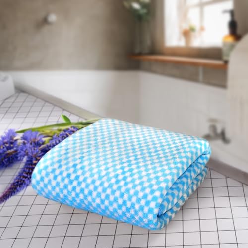Status Contract Coral Fleece Quick Dry Bath Towel | 70 x 140 cm | Super Absorbent & Soft | Lightweight Travel Towel | Blue - Image 1