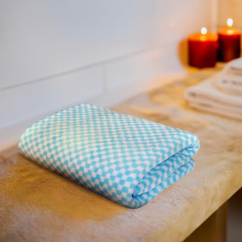 Status Contract Coral Fleece Quick Dry Bath Towel | 70 x 140 cm | Super Absorbent & Soft | Lightweight Travel Towel | Blue - Image 5
