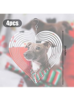 SAVITA 4pcs Sublimation Wind Spinner Blanks Heart, 8 inch Sublimation Blanks Spinners, Metal Wind Spinners for Crafts, 3D Wind Spinners Hanging for Indoor Outdoor Garden Lawn Yard Decoration  - Image 2