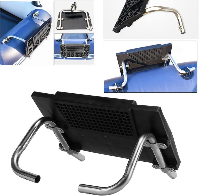 woobles Motor Mount Kit For Inflatable, Boat Motor Mount Professional Metal Sturdy Inflatable Fishing Kayak Motor Stand Set with Screws for Kayak Rubber Boat - Image 4