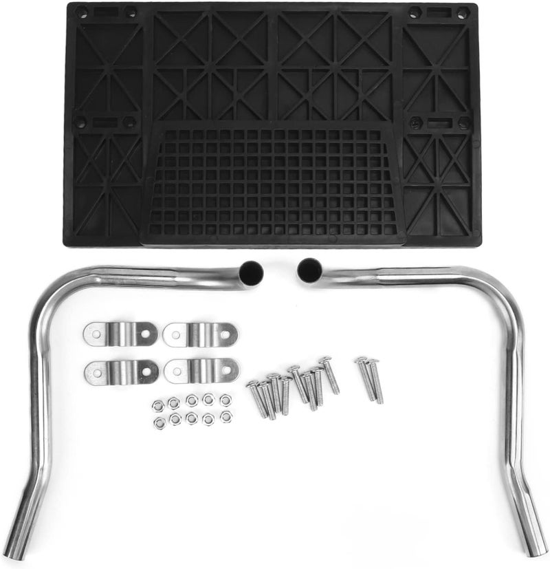 woobles Motor Mount Kit For Inflatable, Boat Motor Mount Professional Metal Sturdy Inflatable Fishing Kayak Motor Stand Set with Screws for Kayak Rubber Boat - Image 1