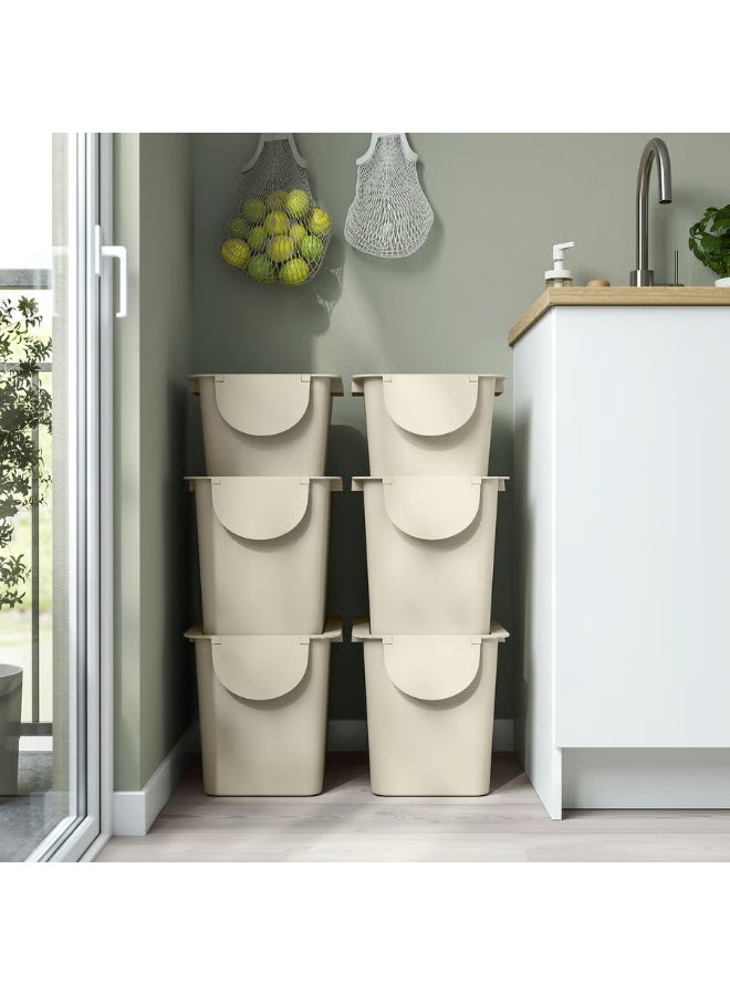Bin With Lid Light Beige 12 l - Image 4
