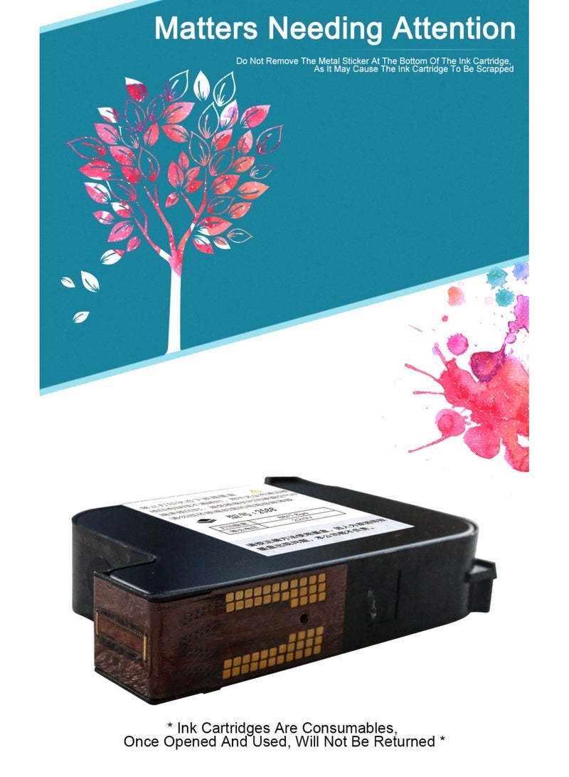 2790K Original Solvent Quick Dry Ink Cartridge Original Aqueous Water Soluble Ink Cartridge Replacement Handheld Inkjet Printer MX3S/D10 (Yellow) - Image 5