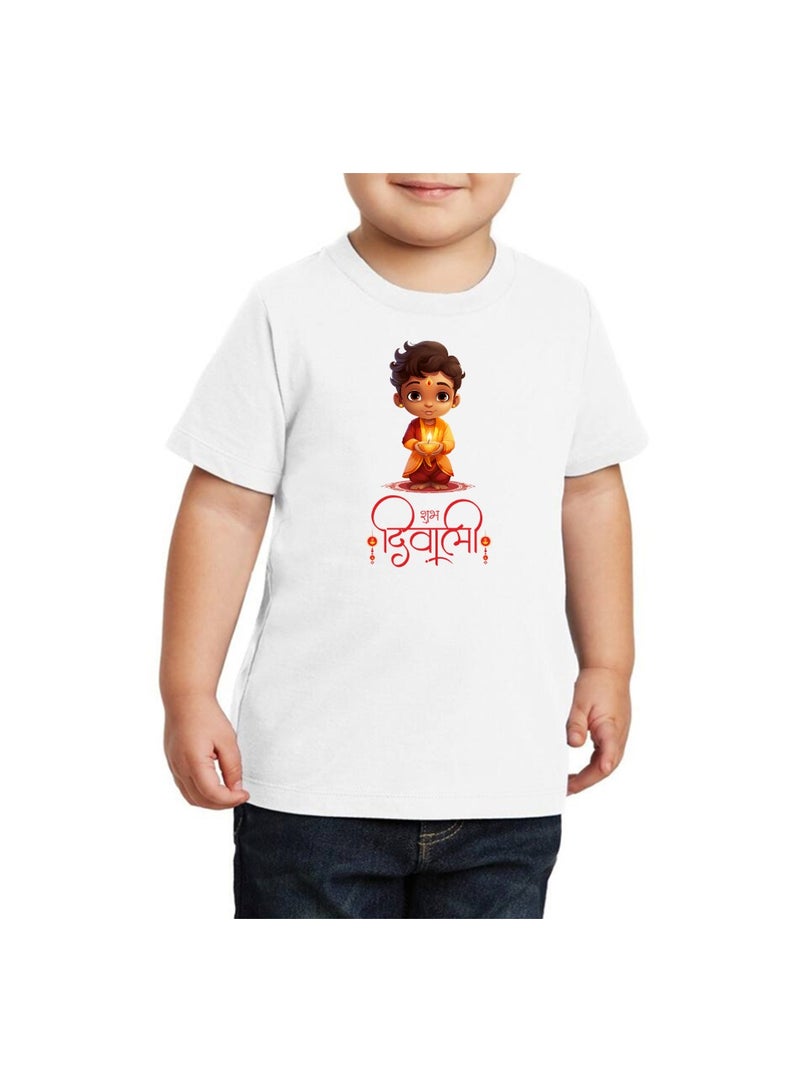 PRINTSHOP4ME Diwali Kids Boys T-Shirt–Celebrate The Festival Of Lights With Festive And Comfortable Short Sleeve T-Shirts For Boys–Ideal For Diwali Parties - Image 1