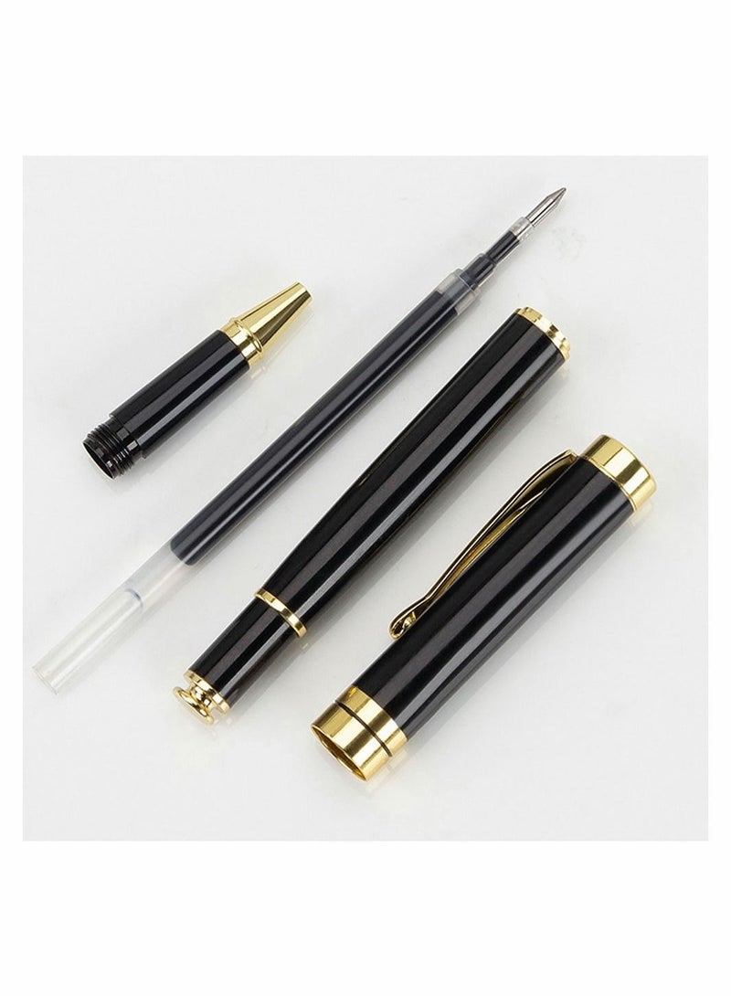 Expert Ballpoint Pen Black with Chrome Trim Luxury Line 0.5mm Tip Come 2 Pieces Ink Refill Nice BallPens Classy Gift Box for Student Executive Office - Image 4