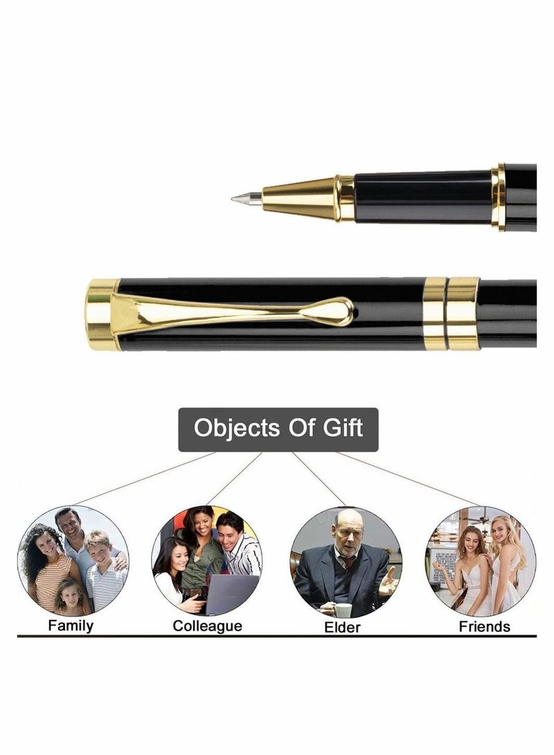 Expert Ballpoint Pen Black with Chrome Trim Luxury Line 0.5mm Tip Come 2 Pieces Ink Refill Nice BallPens Classy Gift Box for Student Executive Office - Image 5