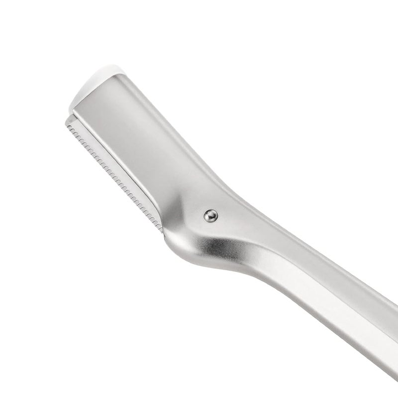 Tweezerman Eyebrow Razor with 3 Replacement Blades and Safety Cap (Stainless Steel) - Image 2