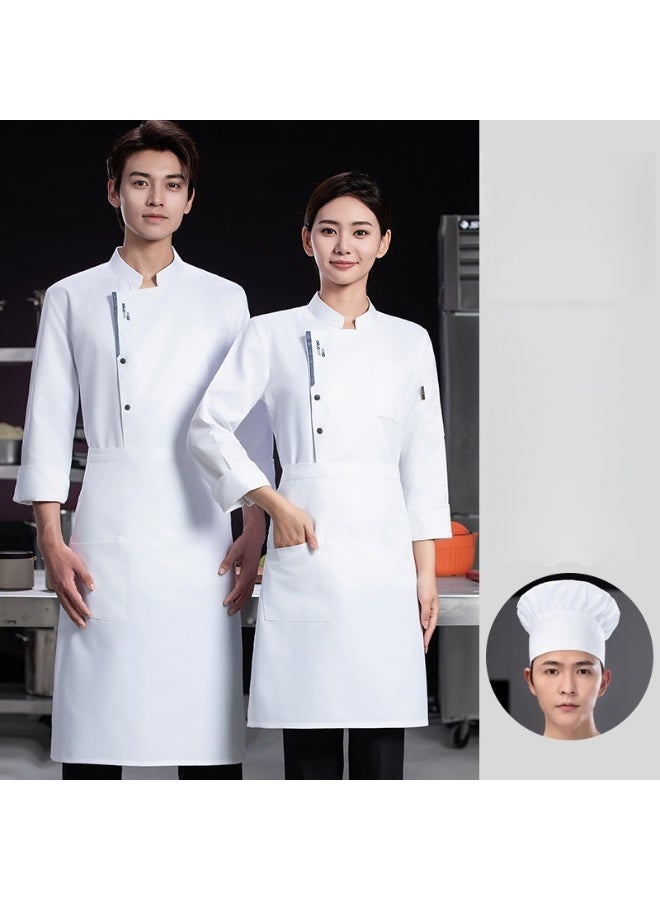 KUYING New Chef Workwear Top+Apron+Hat Set - Image 1