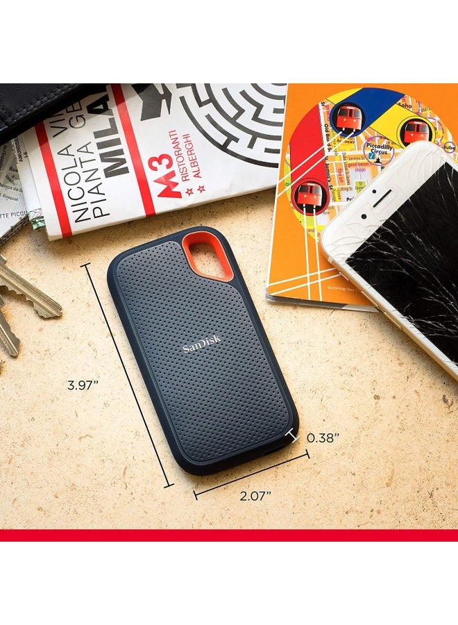 sandisk 1TB Extreme Portable SSD Up to 1050MB/s USB C, USB 3.2 Gen 2 External Solid State Drive SDSSDE61 1T00 G25, Blue, SanDisk Extreme Portable SSD, SDSSDE61 1T00 G25 - Image 2