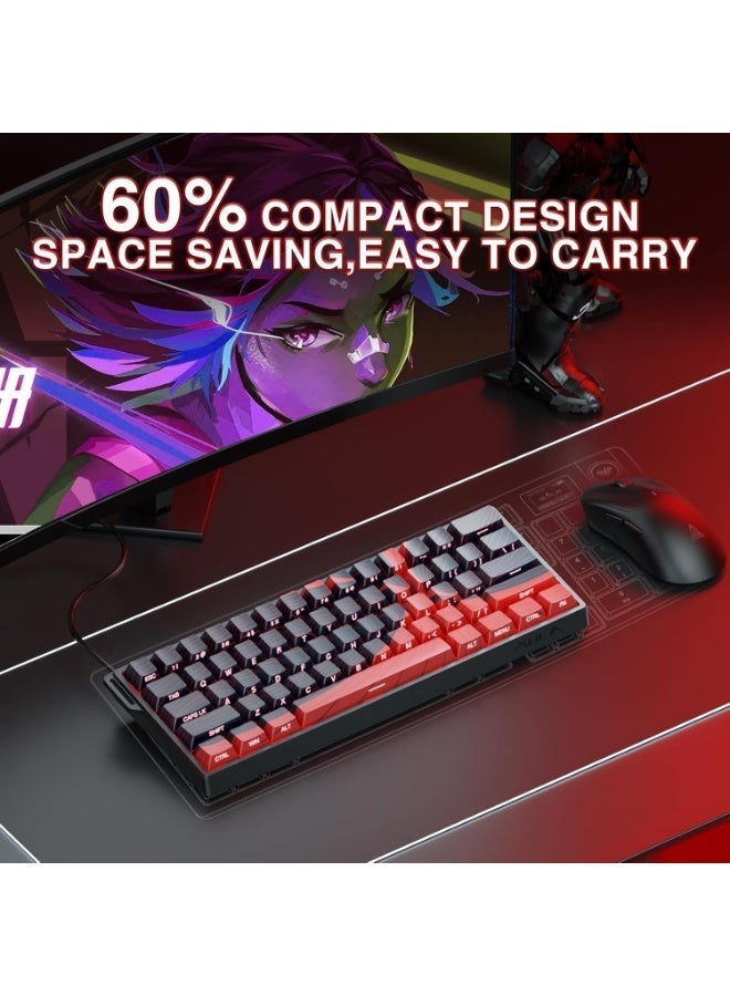 AULA لوحة مفاتيح مغناطيسية سلكية WIN60 HE MAX 60% مع تفعيل قابل للتعديل، معدل استقصاء 8000 هرتز، مفاتيح مغناطيسية بتأثير هول، قابلة للتبديل، لألعاب FPS - Image 4