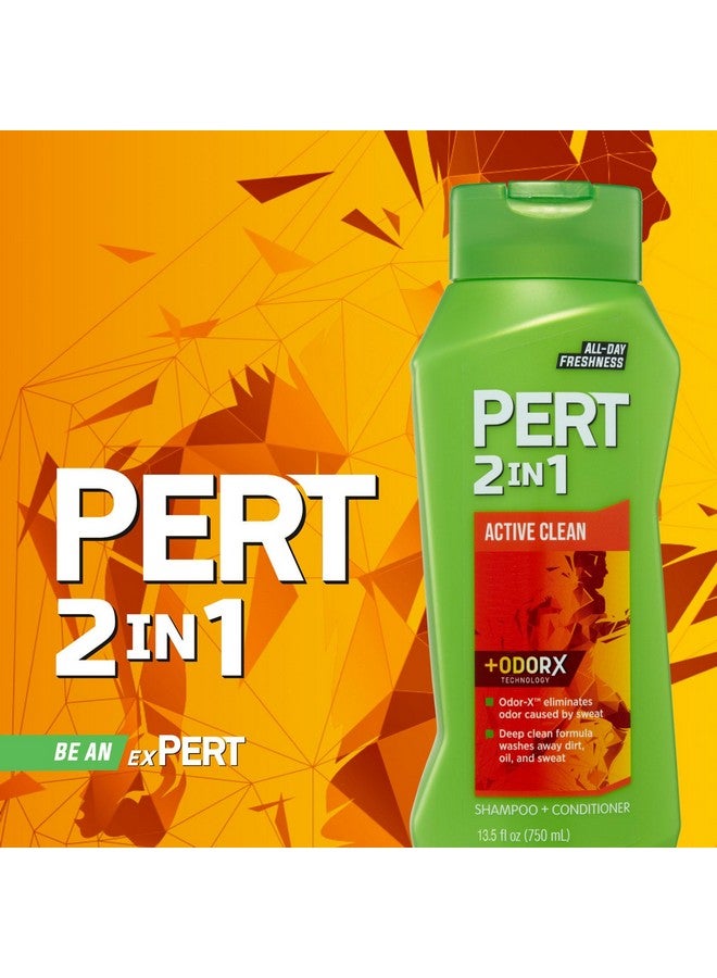 PERT 2 In 1 Active Clean Shampoo And Conditioner For Unisex - 13.5 Oz Shampoo And Conditioner - Image 5