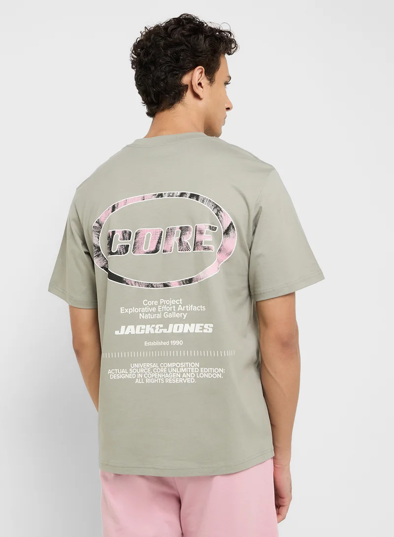 JACK & JONES JCOLIDO AOP BACK PRINT TEE SS CREW NECK