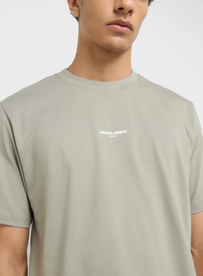 JACK & JONES JCOLIDO AOP BACK PRINT TEE SS CREW NECK