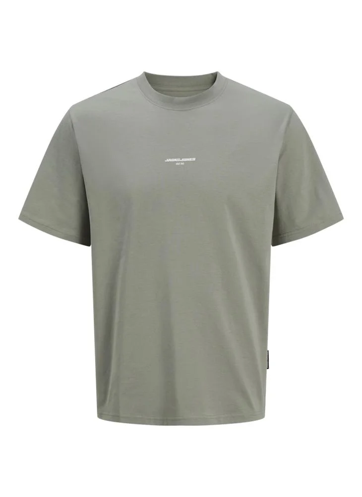 JACK & JONES Jcolido Aop Back Print Crew Neck T-Shirt