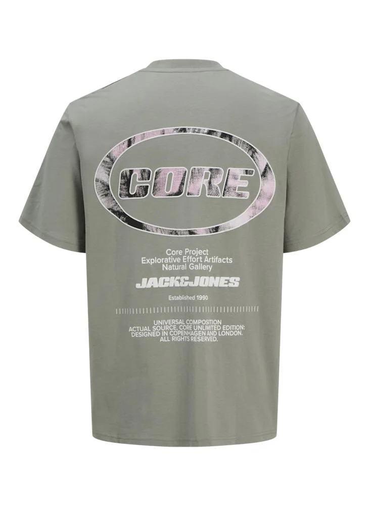 JACK & JONES Jcolido Aop Back Print Crew Neck T-Shirt