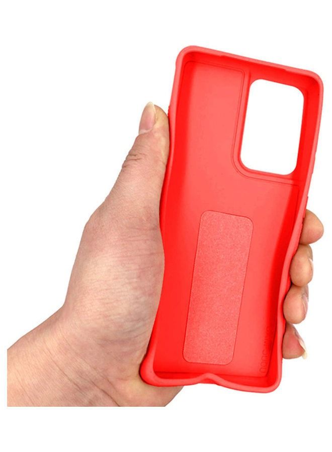 Hand Band Grip Case Cover For Samsung Galaxy S21 Ultra Red - Image 2