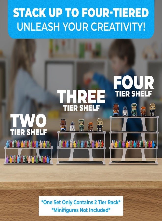 Tapeera Tabletop Stackable Minifigure Display Case for 72 Figures, Acrylic Showcase Compatible with LEGO, Mini Building Brick Block Sets Shelf Organizer (Black, Tabletop) - Image 5