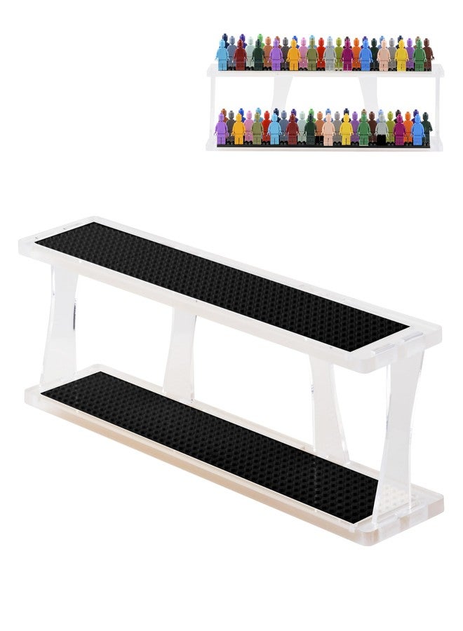 Tapeera Tabletop Stackable Minifigure Display Case for 72 Figures, Acrylic Showcase Compatible with LEGO, Mini Building Brick Block Sets Shelf Organizer (Black, Tabletop) - Image 1