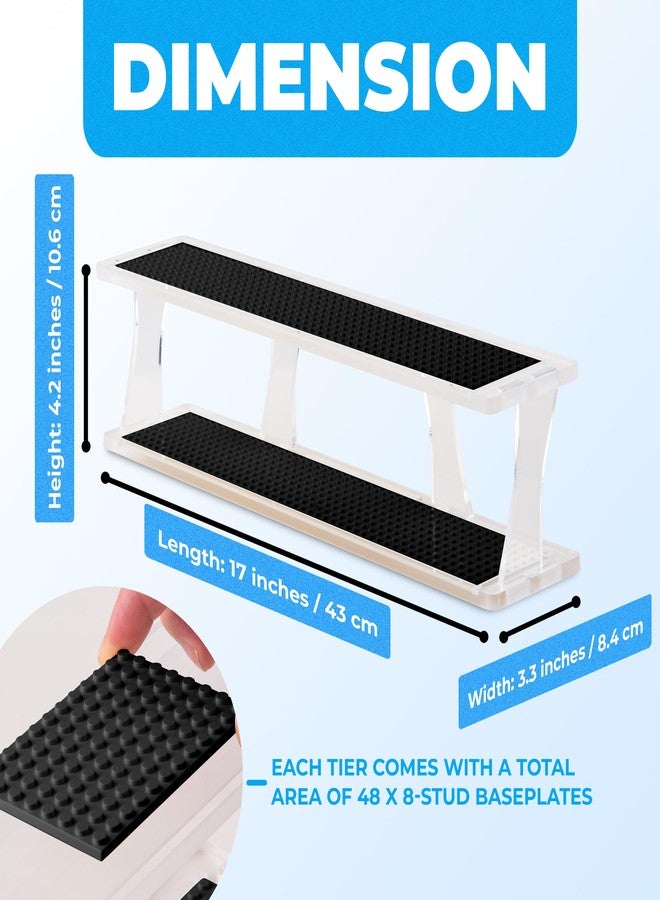 Tapeera Tabletop Stackable Minifigure Display Case for 72 Figures, Acrylic Showcase Compatible with LEGO, Mini Building Brick Block Sets Shelf Organizer (Black, Tabletop) - Image 3