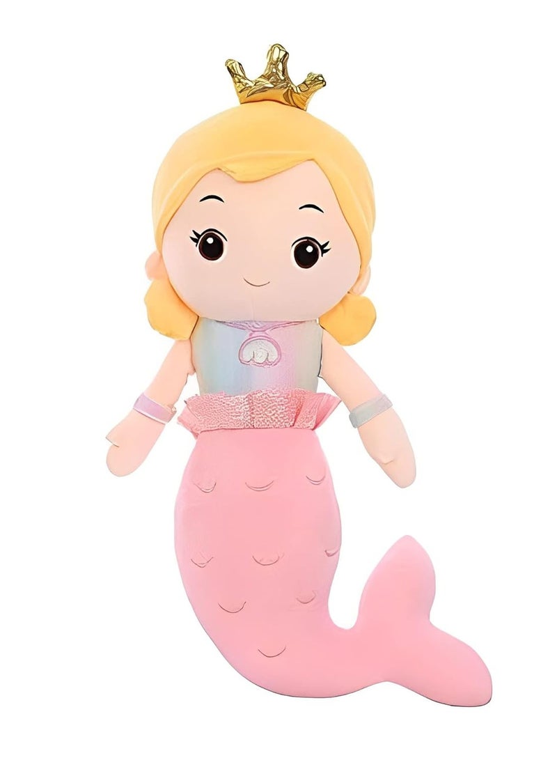 Tickles Mermaid Soft Doll Stuffed Plush Animal Toy for Kids Girls Birthday Gifts (Color: Pink Size: 50 cm)  - Image 1