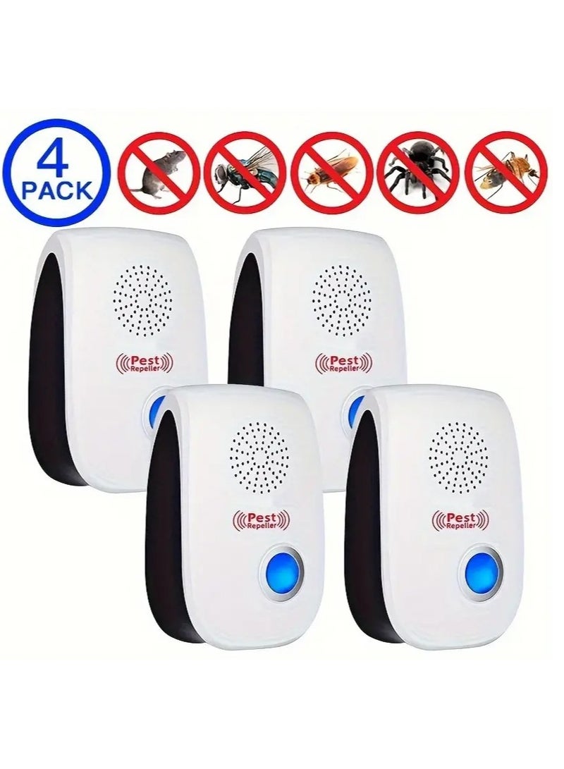 Generic 4-pack, ultrasonic insect repellent, effective indoor pest control  - Image 1