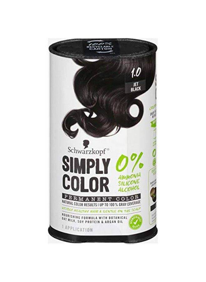 Schwarzkopf Simply Color Permanent Hair Color 1.0 Jet Black - Image 2