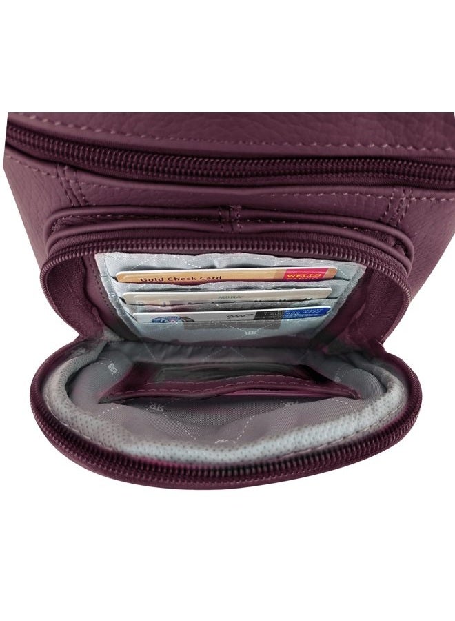 Roma Leathers Genuine Organizer Womens Crossbody Bag - Image 4