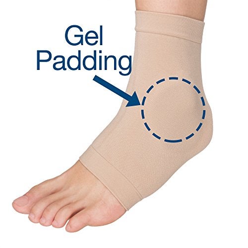 ZenToes Ankle Bone Protection Socks Malleolar Sleeves with Gel Pads for Boots, Skates, Splints, Braces - 1 Pair - Image 2