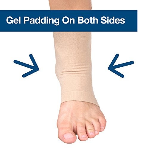 ZenToes Ankle Bone Protection Socks Malleolar Sleeves with Gel Pads for Boots, Skates, Splints, Braces - 1 Pair - Image 4
