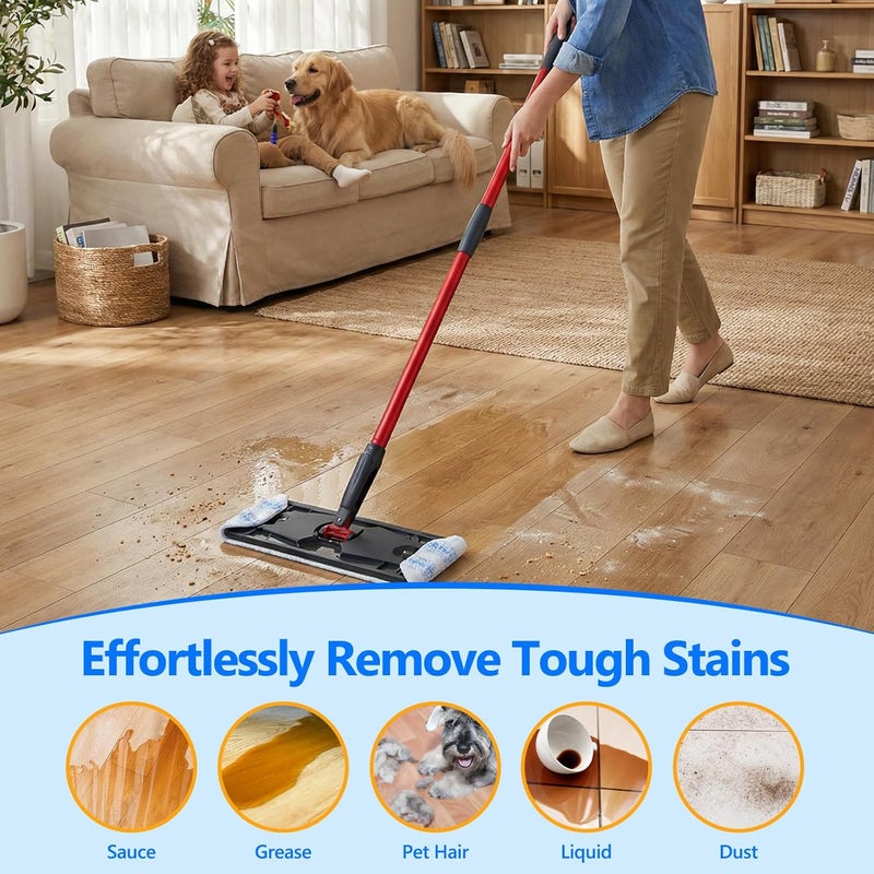 RA RUNNING ALIEN 20 Pack Mop Replacement Pads for O Cedar H2pro Flat Mops,Mop Pads for O-Cedar Mop Refills,Washable and Reusable Microfiber Mops Pad Compatible with Ocedar Flat Head - Image 4