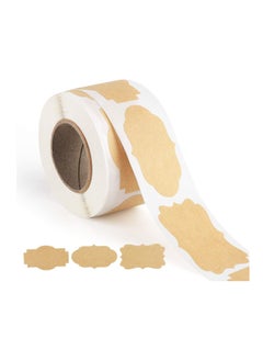 Excefore Kraft Labels DIY Blank Kraft Stickers - for Jam Jars, Home Baking, Handmade Gifts, Cosmetic Tin/Pot Labelling & Craft Natural Kraft Paper Round Homemade Adhesive Label  - Image 1