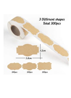 Excefore Kraft Labels DIY Blank Kraft Stickers - for Jam Jars, Home Baking, Handmade Gifts, Cosmetic Tin/Pot Labelling & Craft Natural Kraft Paper Round Homemade Adhesive Label  - Image 2