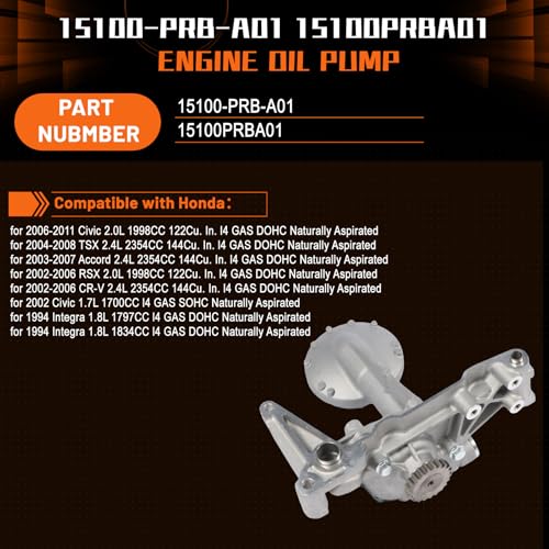 PANGOLIN 15100-PRB-A01 15100PRBA01 Engine Oil Pump for Honda Type R & Acura RSX Type S K20A K20A2 K20Z1 Aftermarket Parts - Image 2