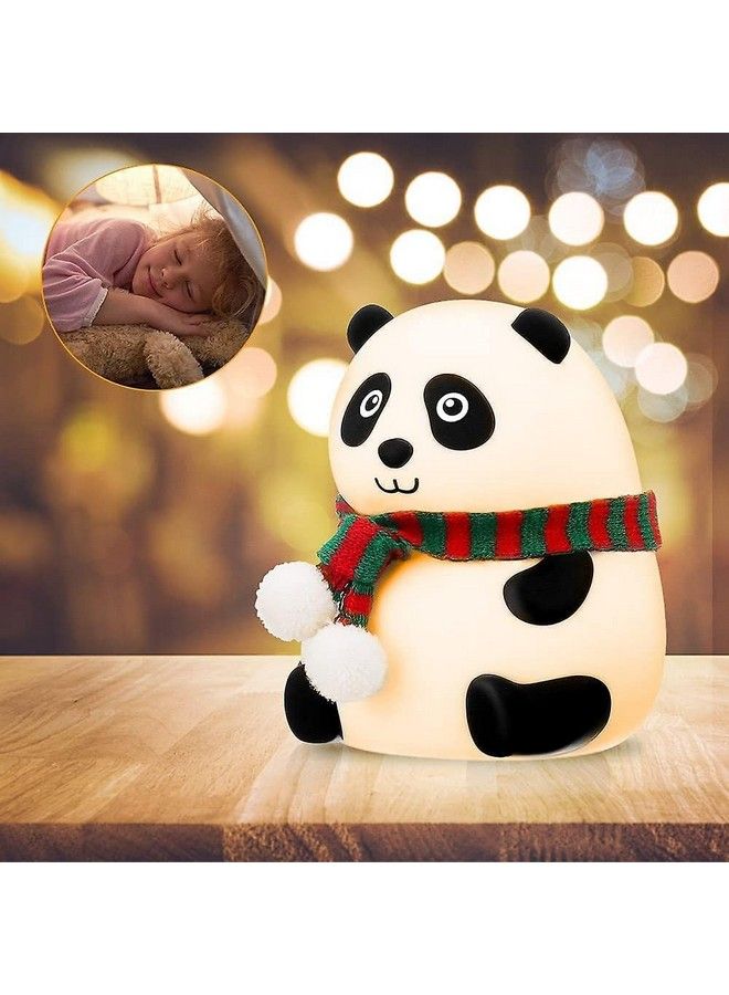 Skytone Cute Panda Night Light For Kidsnursery Silicone Night Light7 Color Changing Lamproom Decor Gifts For Toddler Children Teenage Girls Valentine'S Day - Image 1