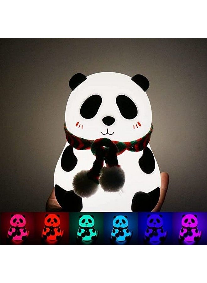 Skytone Cute Panda Night Light For Kidsnursery Silicone Night Light7 Color Changing Lamproom Decor Gifts For Toddler Children Teenage Girls Valentine'S Day - Image 3